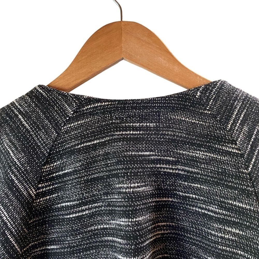 Banaba Republic Women’s Knut Zipup Crop Sweater Grey Puff Sleeves Size M - Picture 5 of 15